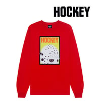 HOCKEY Tシャツ　HOCKEY SKATEBOARD Half Mask L/S Tee （RED） ロンT Tシャツ 長袖 メンズ ホッケー SALE