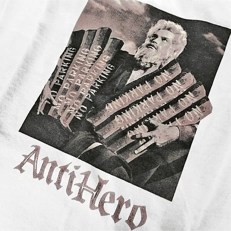 SALE ANTIHERO SKATEBOARDS Tシャツ アンタイヒーロー 白 半袖　THE TEN CURBMANDMENTS S/S TEE （WHITE）