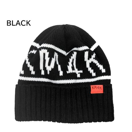 KM4K ビーニー　KM4K TEAM MANAGER BEANIE 10 （DARK RED　BLACK） 24-25 メンズ レディース カモシカ