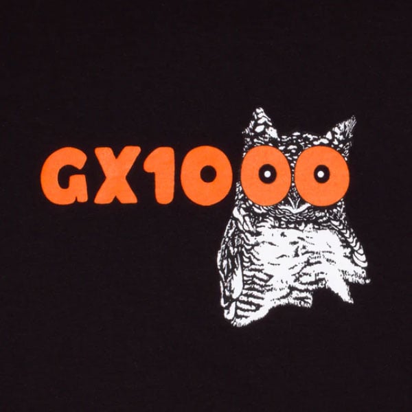 GX1000 Tシャツ 半袖 ジーエックスセン 黒 Owl Tee （Black