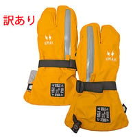 訳ありOUTLET SALE KM4K スノーグローブ ミトン カモシカ　NO HIZUME 3 （ORANGE Sサイズ） 24-25