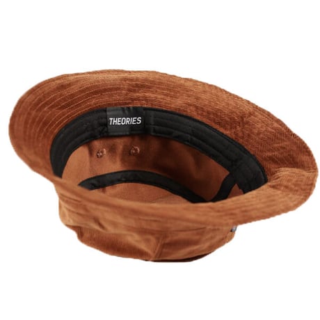 SALE THEORIES ハット バケットハット セオリーズ 茶色　THEORIES BLACK CORDUROY BUCKET HAT （RUM）