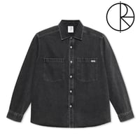 SALE POLAR SKATE CO シャツ 長袖 デニム ポーラー　DENIM MIKE LS SHIRT （SILVER BLACK）