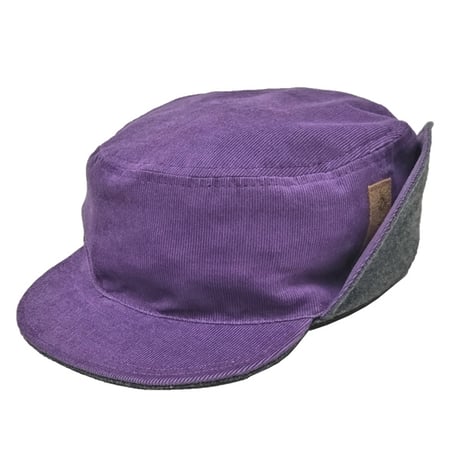 イヤーフラップキャップ ホライゾン  リバーシブル HORIZON The Spring Cap （バイオレット・コーデュロイ/ダークグレー）