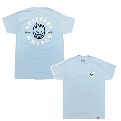 SALE SPITFIRE WHEELS Tシャツ 半袖 スピットファイア ブルー　SPIT FIRE BIGHEAD CLASSIC S/S TEE（LIGHT BLUE）