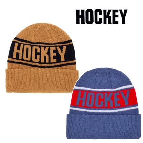 SALE HOCKEY ビーニー SKATEBOARDS ホッケー　HOCKEY STRIPE BEANIE （MUSTARD　BLUE）