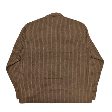 BRIXTON シャツ 長袖 ブリクストン ストライプ　SELDEN SOFT BRUSHED FLANNEL SHIRT （PINECONE BROWN PINESTRIPE）