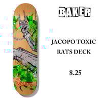 期間限定 SALE　BAKER デッキ 8.25インチ ベイカー ベーカー DECK　BAKER SKATEBOARDS JACOPO TOXIC RATS DECK