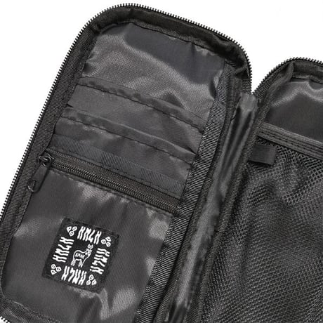 KM4K アクセサリーポーチ　KM4K BODY WALLET （ORANGE　GREEN　BLACK） ウォレット バッグ カモシカ ショルダーベルト付き