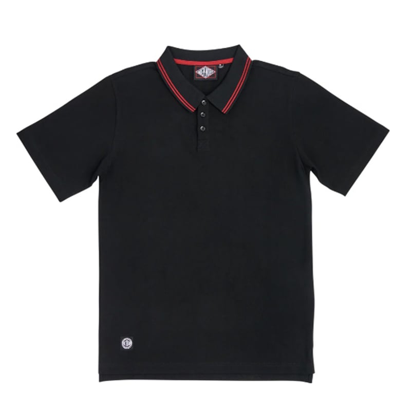Bristol S/S BAGGY POLO M ポロシャツ　黒　メンズ MENS ベーシック 半袖 ポロシャツ BLACK | 高級無地Tシャツ専門