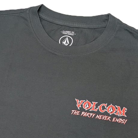 VOLCOM ボルコム Tシャツ 半袖 チャコールグレー メンズ　Never Ends Short Sleeve Tee (Stealth)