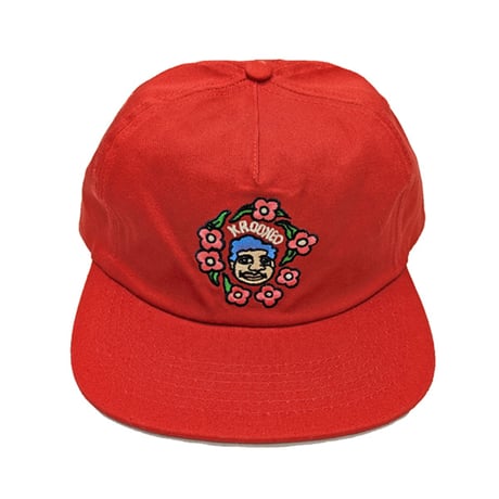 KROOKED キャップ クルキッド  レッド　KROOKED SKATEBOARDS SWEATPANT REDUX SNAPBACK CAP （DARK RED）