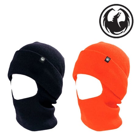 SALE ビーニー バラクラバ メンズ ドラゴン DRAGON 2IN1 BEANIE （BLACK　ORANGE）
