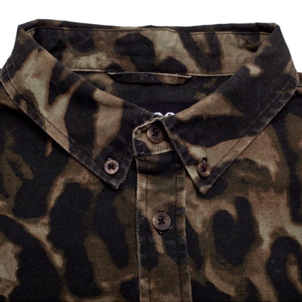 GX1000 / Long Sleeve Hounds Tooth BDシャツ GX1000 シャツ 長袖 ジーエックスセン レオパード Long Sleeve Button
