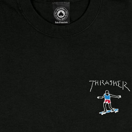 SALE THRASHER Tシャツ　THRASHER MAGAZINE GONZ MINI T-SHIRT （BLACK） 半袖 メンズ スラッシャー
