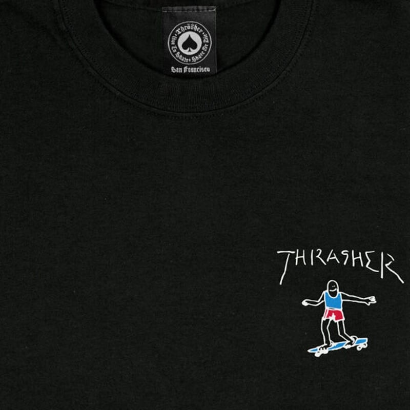 thrasher tシャツ THRASHER (スラッシャー) TH8128 GONZ T-SHIRT BLACK / ロック