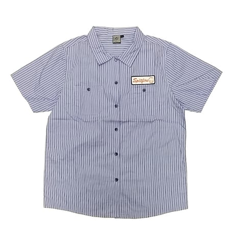 SPITFIRE WHEELS シャツ 半袖 スピットファイア　SPIT FIRE CHROME UENOM CUSTOM S/S WORK SHIRT （LIGHT BLUE）