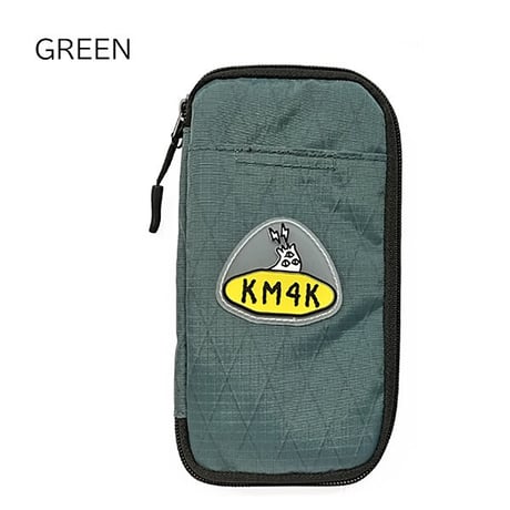 KM4K アクセサリーポーチ　KM4K BODY WALLET （ORANGE　GREEN　BLACK） ウォレット バッグ カモシカ ショルダーベルト付き
