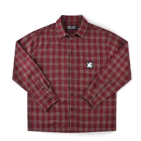 FORMER シャツ 長袖 チェック フォーマー　REYNOLDS FLANNEL LS SHIRT （RED）