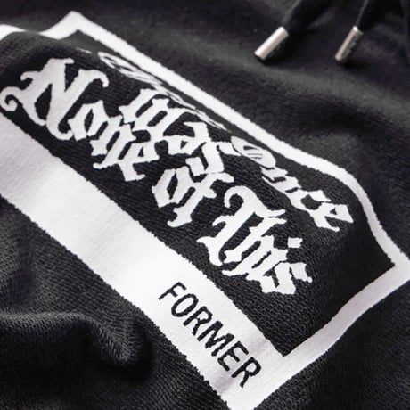 FORMER パーカー 黒 フォーマー　FORMER  REALIZATION HOOD （BLACK）