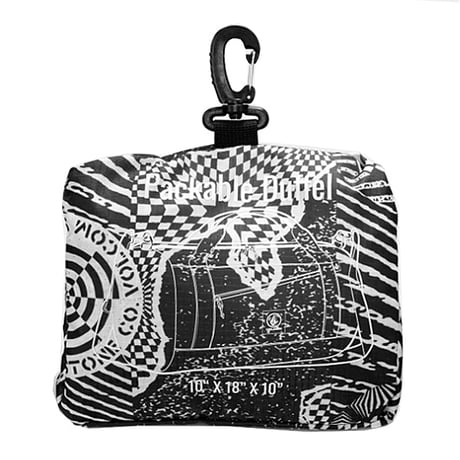VOLCOM パッカブル ダッフル バッグ ボルコム　PACKABLE DUFFEL （BLACK WHITE）