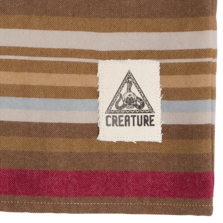 SALE CREATURE SKATEBOARDS シャツ 長袖 クリーチャー メンズ SHIRT　TAKE WARNING L/S FLANNEL TOP （Desert Rise）