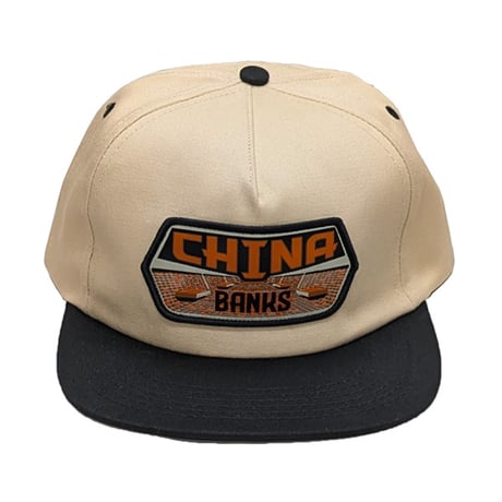 REAL SKATEBOARDS キャップ CAP リアル スケートボード ベージュXブラック　ADJ CHINA BANKS SNAPBACK CAP （TAN/BLACK/ORANGE）