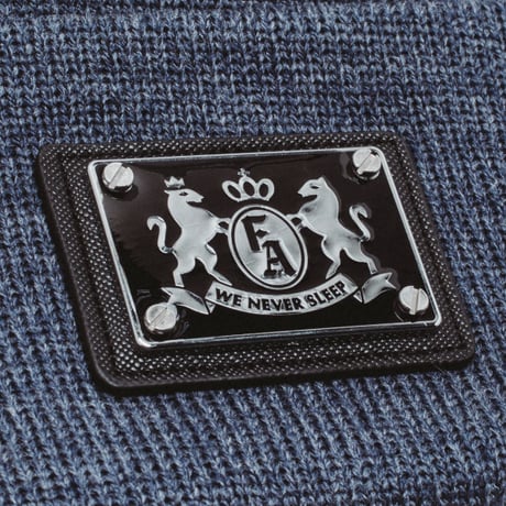 FUCKING AWESOME ファッキンオーサム ビーニー　FUCKINGAWESOME Metal Crest Patch Beanie （Denim Heather）