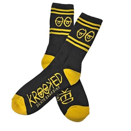 KROOKED ソックス クルキッド メンズ　KROOKED SKATEBOARDS SOCKS EYES （2カラー）
