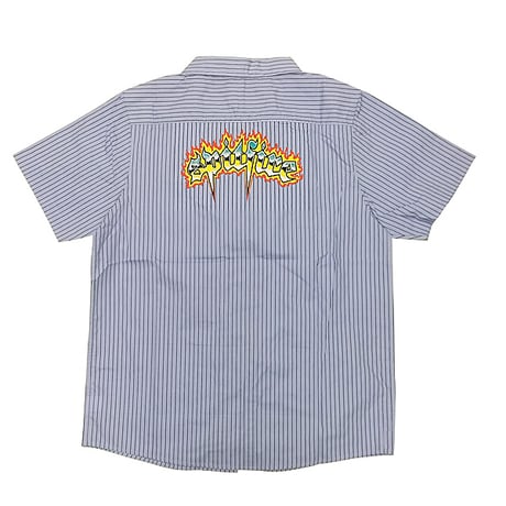 SPITFIRE WHEELS シャツ 半袖 スピットファイア　SPIT FIRE CHROME UENOM CUSTOM S/S WORK SHIRT （LIGHT BLUE）