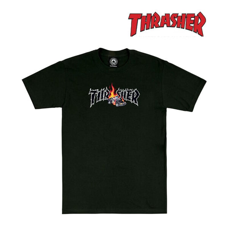 THRASHER Tシャツ THRASHER COP CAR T-SHIRT （BLACK...