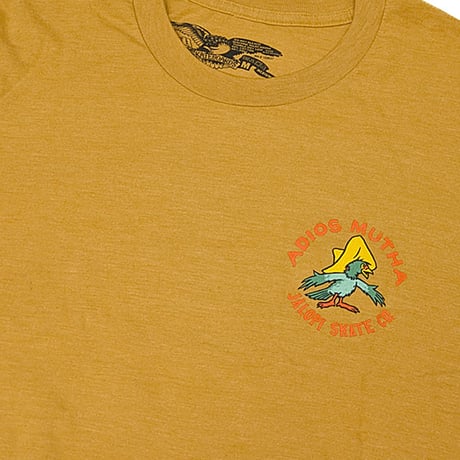 ANTIHERO SKATEBOARDS Tシャツ アンタイヒーロー 半袖　JALOPI SKATE CO. STOP ADIOS MUTHA S/S TEE (HEATHER MUSTARD)