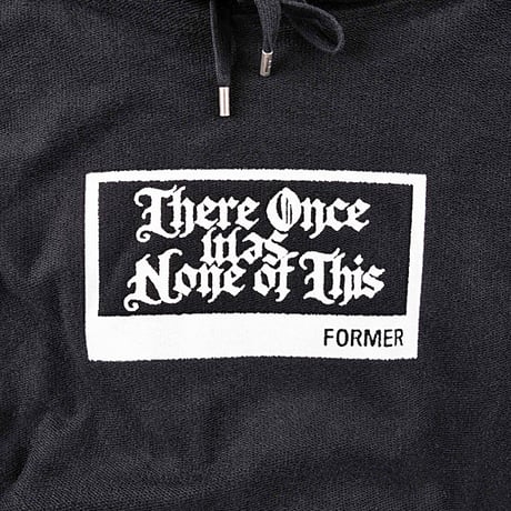 FORMER パーカー 黒 フォーマー　FORMER  REALIZATION HOOD （BLACK）