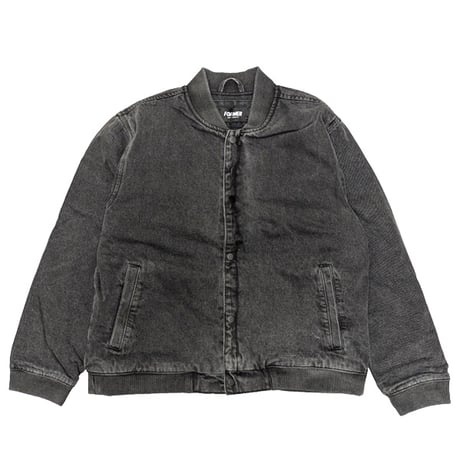 FORMER ジャケット フォーマー　FORMER AG DENIM VARSITY JACKET (BLACK)