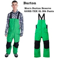 BURTON メンズ スノーボードウエア ビブパンツ Men's Burton Reserve GORE‑TEX 2L Bib Pants （Clover Green / True Black）