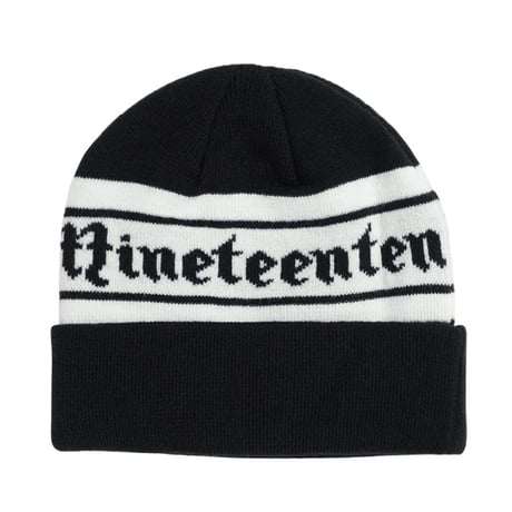 1910 9teenten ビーニー　1910 Ironhorse Beanie （Black/White） MS225242 ブラック ニット帽 ナインティーン テン