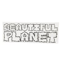 BEAUTIFUL PLANET ステッカー ビューティフルプラネット FONT STICKER （WHITEｘBLACK）