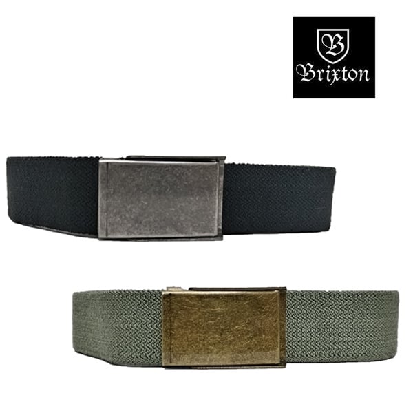 BRIXTON ベルト ブリクストン STRETCH WEB BELT（BLACK OLIVE