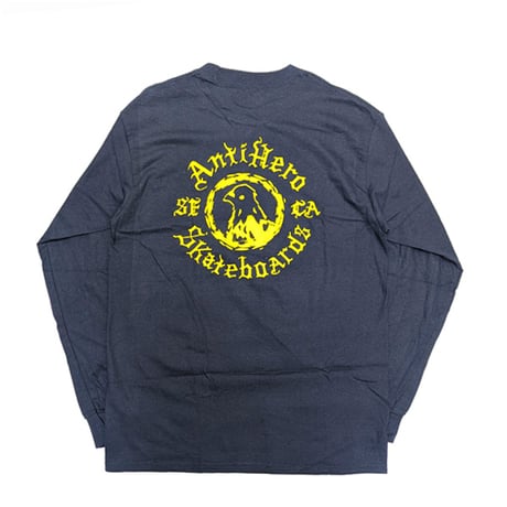 ANTIHERO SKATEBOARDS Tシャツ アンタイヒーロー ネイビー 長袖　PIGEON MOTION L/S POCKET TEE （NAVY）