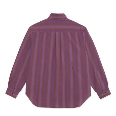 POLAR SKATE CO シャツ 長袖  パープル ポーラー メンズ　Ben LS Shirt （Purple Stripe）
