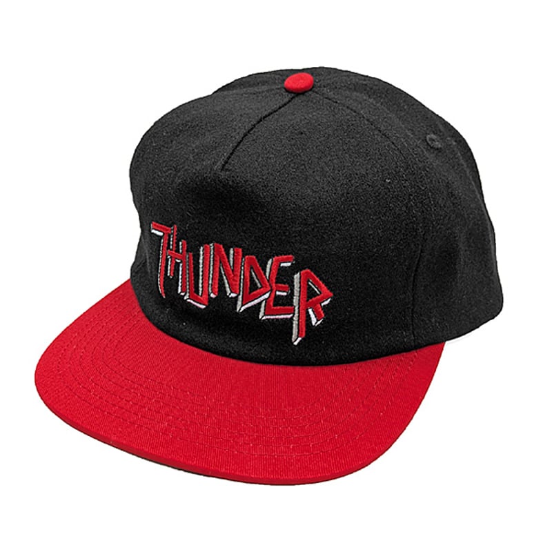 Thunder Trucks サンダートラック スナップバックキャップ THUNDER TRUCKS サンダー スケボー キャップ ブラックxレッド