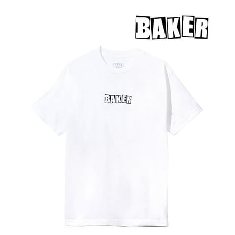 BAKER SKATEBOARDS Tシャツ　BAKER BRAND LOGO TEE （WHITE） ベイカー ベーカー