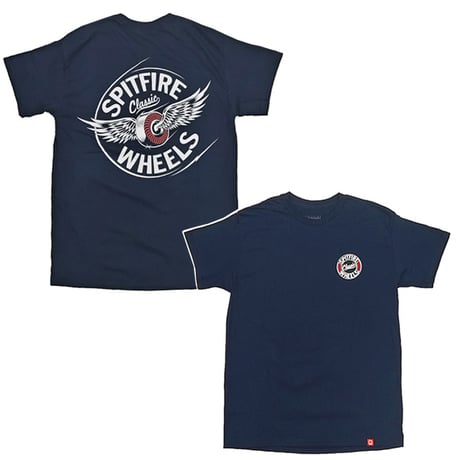 SALE SPITFIRE WHEELS Tシャツ 半袖 スピットファイア ネイビー　SPIT FIRE FLYING CLASSIC S/S TEE（NAVY）