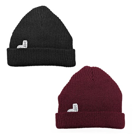 25-26 KM4K ビーニー ニット帽 カモシカ KM4K BEANIE （BLACK　BURGUNDY）