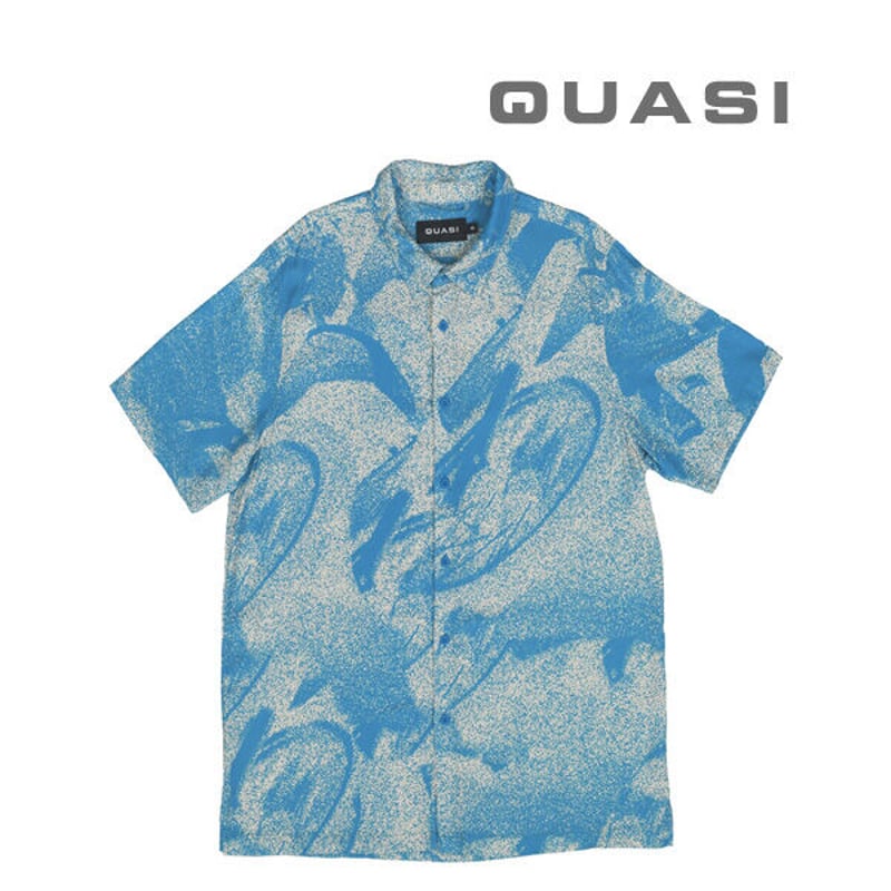 SALE QUASI シャツ 半袖 青 クワジ クワージー クアジ QUASI SKATEBO