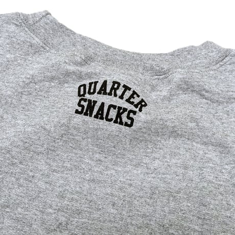 QUARTER SNACKS スウェット トレーナー グレー クウォータースナックス　TRACK CLUB CHAMPION CREWNECK （HEATHER GREY）