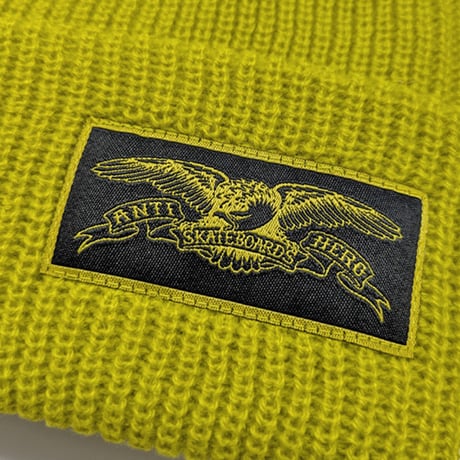 ANTIHERO ビーニー イエロー系 アンタイヒーロー　ANTI HERO STOCK EAGLE LABEL CUFF BEANIE（YELLOW）