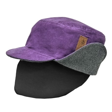 イヤーフラップキャップ ホライゾン  リバーシブル HORIZON The Spring Cap （バイオレット・コーデュロイ/ダークグレー）