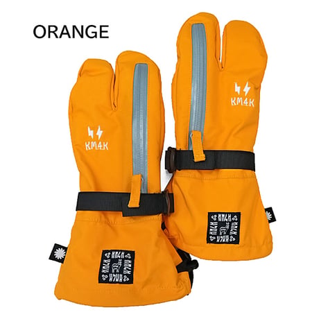 24-25 KM4K スノーグローブ ミトン　KM4K NO HIZUME 3 （BLACK　ORANGE） メンズ レディース カモシカ