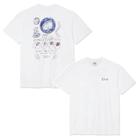 POLAR SKATE CO Tシャツ 半袖 白 ポーラー メンズ　Social Side Tee （White）